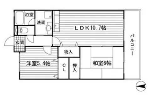 センターロード広畑【2階】の間取り