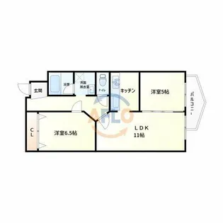 コンフィデンス西本町【7階】の間取り
