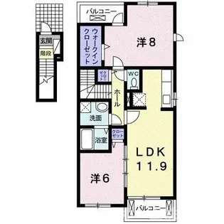 フォレスト・ヒル【2階】の間取り