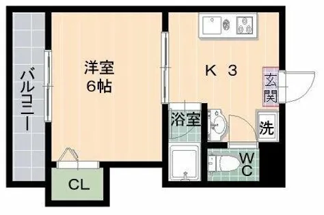 ルネッサンス室見【7階】の間取り