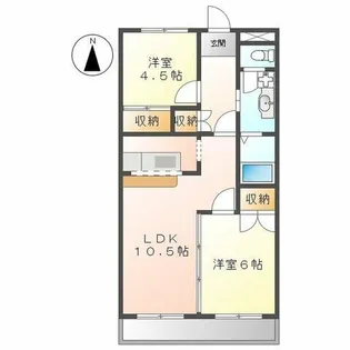 エスポアロイヤル【0203号室】の間取り