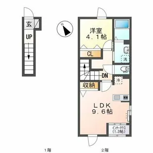 コンフォルトⅠ【201号室】の間取り