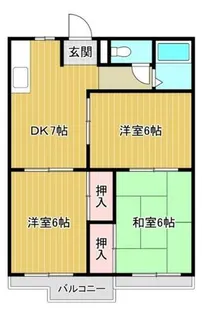 児玉ハイツ【202号室】の間取り