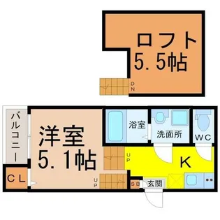 愛知県名古屋市千種区小松町5丁目【アパート】の間取り