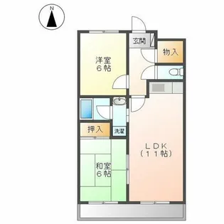 はやしビジデンス【5階】の間取り