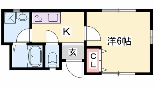 リープラス姫路栗山【1-A号室】の間取り