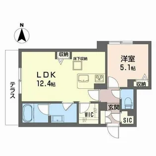 シャーメゾン グリナージュ【1階】の間取り