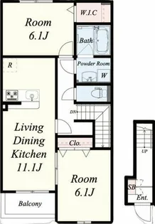 ソフテイルSIX【2階】の間取り