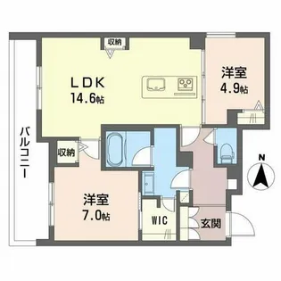 シャーメゾン グリナージュ【2階】の間取り