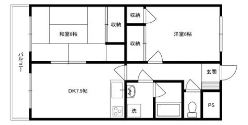 アトレーユ日吉台【1階】の間取り