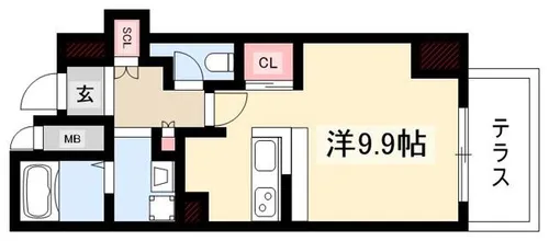 鶴舞ガーデンコート【1階】の間取り