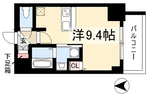 プレサンスNAGOYA桜通ビッグビート【0810号室】の間取り