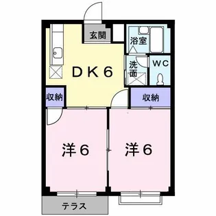 コーポ番水【1階】の間取り