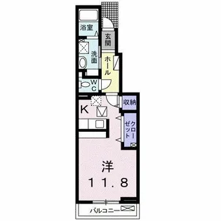 リヴィエールⅡ【1階】の間取り