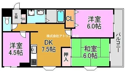 シロハイヌ吉田【2階】の間取り
