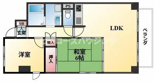 大阪府豊中市箕輪3丁目【マンション】の間取り