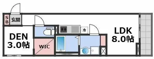 S-MOVE緑橋Ⅱ【1階】の間取り
