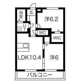 エトワール鳴尾【2階】の間取り