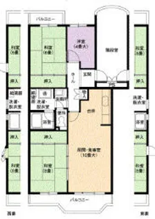 神宮東パークハイツ【29-302号室】の間取り