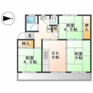 アネックス楠50【5C号室】の間取り