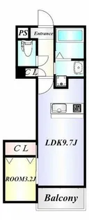 ヴィアンジュ中原東【1階】の間取り