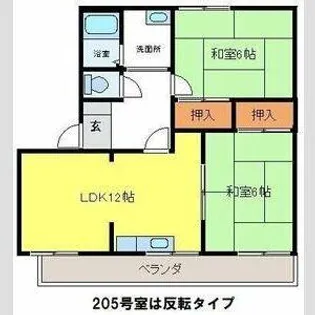 大阪府泉大津市二田町1丁目【アパート】の間取り