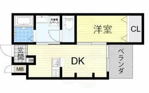 大阪府富田林市常盤町【アパート】の間取り