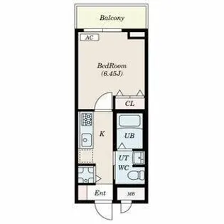 フォレスタ長居【3階】の間取り