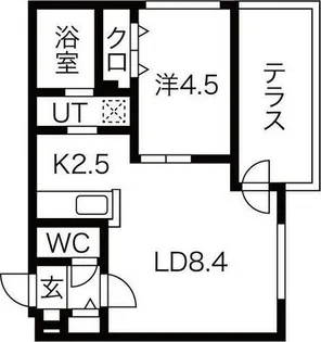 ブランシャールパークフォレスト【1階】の間取り
