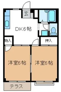 エルディム呉竹【102号室】の間取り