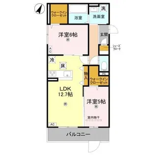 La Maison大手町Ⅰ【1階】の間取り