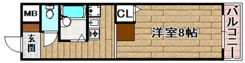 T’sコート【302号室】の間取り