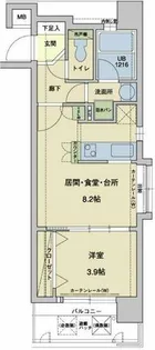 アクタス天神アネックス【6階】の間取り