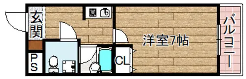 F・Hグリーンロイヤル高槻【312号室】の間取り