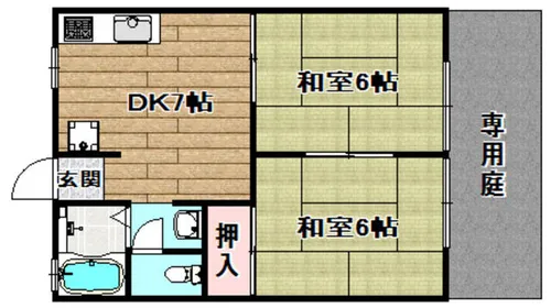 ファミール城東A棟【1階】の間取り