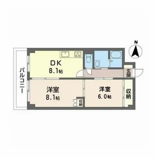 ドゥミール西山本【5階】の間取り