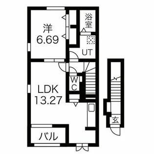 グロースハイツ新石切Ⅱ【2階】の間取り