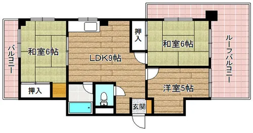 大宅マンション【4階】の間取り