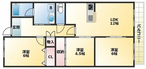 フォレスタ育和【5階】の間取り