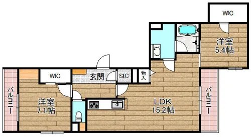 シャーメゾン エヌーノ【1階】の間取り