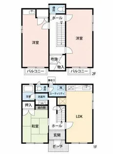 愛知県岡崎市若松東2丁目【一戸建】の間取り