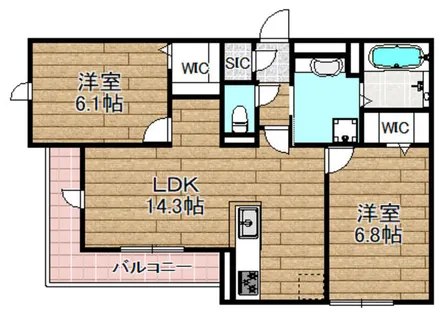 D-residence桜井【1階】の間取り