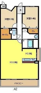 プロシード新瑞橋【7階】の間取り