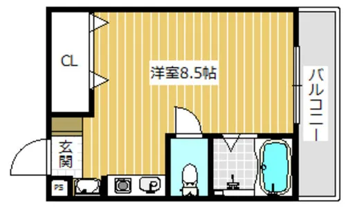 フェリセ富田【103号室】の間取り