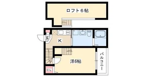 Casa名駅南【2階】の間取り