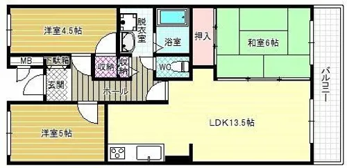 クレール・シャルム【1階】の間取り