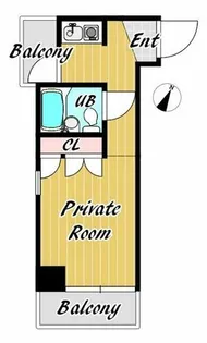 ヴィークル学院前【403号室】の間取り