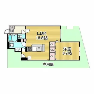 コム・クレール西宮北口【1階】の間取り