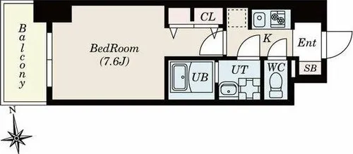 S-RESIDENCE桜本町awesome【1406号室】の間取り