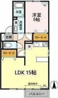 グレイシス【201号室】の間取り